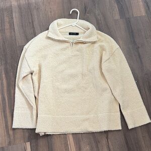 Off white Cozy Half-Zip Sweater